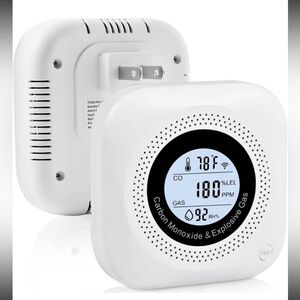 Plug-in Carbon Monoxide & Natural Gas Leak Detector, 4-in-1 CO